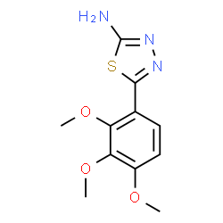 ChemSpider 2D Image | 5-(2,3,4-Trimethoxyphenyl)-1,3,4-thiadiazol-2-amine | C11H13N3O3S