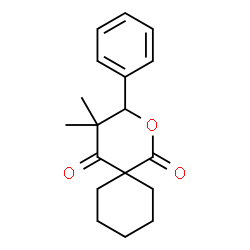 ChemSpider 2D Image | 4,4-Dimethyl-3-phenyl-2-oxaspiro[5.5]undecane-1,5-dione | C18H22O3
