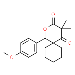 ChemSpider 2D Image | 1-(4-Methoxyphenyl)-4,4-dimethyl-2-oxaspiro[5.5]undecane-3,5-dione | C19H24O4