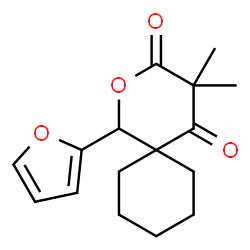 ChemSpider 2D Image | 1-(2-Furyl)-4,4-dimethyl-2-oxaspiro[5.5]undecane-3,5-dione | C16H20O4