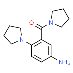 ChemSpider 2D Image | 4-(PYRROLIDIN-1-YL)-3-(PYRROLIDINE-1-CARBONYL)ANILINE | C15H21N3O