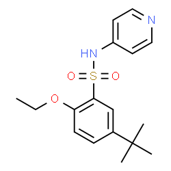 ChemSpider 2D Image | 5-tert-Butyl-2-ethoxy-N-(pyridin-4-yl)benzenesulfonamide | C17H22N2O3S