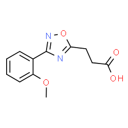 ChemSpider 2D Image | 3-(2-Methoxyphenyl)-1,2,4-oxadiazole-5-propanoic acid | C12H12N2O4