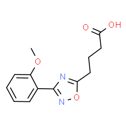 ChemSpider 2D Image | 3-(2-Methoxyphenyl)-1,2,4-oxadiazole-5-butanoic acid | C13H14N2O4