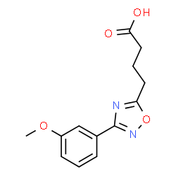 ChemSpider 2D Image | 4-(3-(3-Methoxyphenyl)-1,2,4-oxadiazol-5-yl)butanoic acid | C13H14N2O4