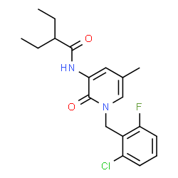 ChemSpider 2D Image | N-[1-(2-Chloro-6-fluorobenzyl)-5-methyl-2-oxo-1,2-dihydro-3-pyridinyl]-2-ethylbutanamide | C19H22ClFN2O2