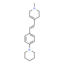 ChemSpider 2D Image | 1-Methyl-4-{(E)-2-[4-(1-piperidinyl)phenyl]vinyl}-1,2,3,6-tetrahydropyridine | C19H26N2