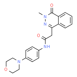 ChemSpider 2D Image | 2-(3-Methyl-4-oxo-3,4-dihydro-1-phthalazinyl)-N-[4-(4-morpholinyl)phenyl]acetamide | C21H22N4O3
