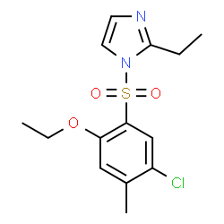 ChemSpider 2D Image | 1-(5-Chloro-2-ethoxy-4-methyl-benzenesulfonyl)-2-ethyl-1H-imidazole | C14H17ClN2O3S