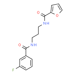 ChemSpider 2D Image | N-{3-[(3-Fluorobenzoyl)amino]propyl}-2-furamide | C15H15FN2O3