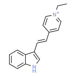 ChemSpider 2D Image | 1-Ethyl-4-[(E)-2-(1H-indol-3-yl)vinyl]pyridinium | C17H17N2