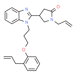 ChemSpider 2D Image | 1-Allyl-4-{1-[3-(2-allylphenoxy)propyl]-1H-benzimidazol-2-yl}-2-pyrrolidinone | C26H29N3O2