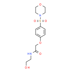 ChemSpider 2D Image | N-(2-Hydroxyethyl)-2-[4-(4-morpholinylsulfonyl)phenoxy]acetamide | C14H20N2O6S