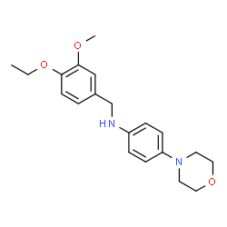 ChemSpider 2D Image | N-(4-Ethoxy-3-methoxybenzyl)-4-(4-morpholinyl)aniline | C20H26N2O3