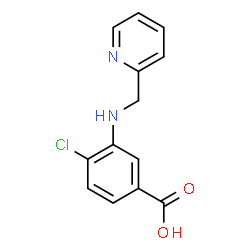 ChemSpider 2D Image | 4-Chloro-3-[(2-pyridinylmethyl)amino]benzoic acid | C13H11ClN2O2