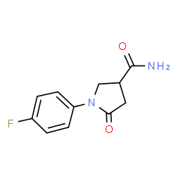 ChemSpider 2D Image | 1-(4-Fluorophenyl)-5-oxo-3-pyrrolidinecarboxamide | C11H11FN2O2