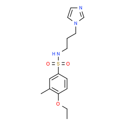 ChemSpider 2D Image | 4-Ethoxy-N-(3-imidazol-1-yl-propyl)-3-methyl-benzenesulfonamide | C15H21N3O3S