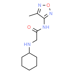 ChemSpider 2D Image | N~2~-Cyclohexyl-N-(4-methyl-1,2,5-oxadiazol-3-yl)glycinamide | C11H18N4O2