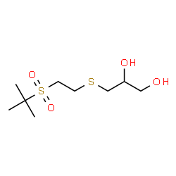 ChemSpider 2D Image | 3-({2-[(2-Methyl-2-propanyl)sulfonyl]ethyl}sulfanyl)-1,2-propanediol | C9H20O4S2