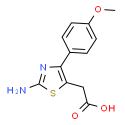 ChemSpider 2D Image | [2-Amino-4-(4-methoxyphenyl)-1,3-thiazol-5-yl]acetic acid | C12H12N2O3S