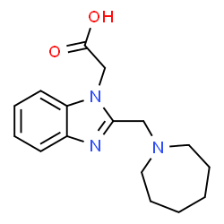 ChemSpider 2D Image | [2-(1-Azepanylmethyl)-1H-benzimidazol-1-yl]acetic acid | C16H21N3O2