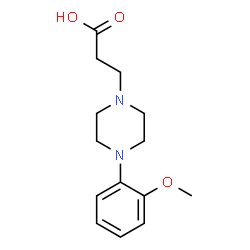 ChemSpider 2D Image | 3-[4-(2-Methoxyphenyl)-1-piperazinyl]propanoic acid | C14H20N2O3