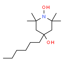 ChemSpider 2D Image | 4-Hexyl-2,2,6,6-tetramethyl-1,4-piperidinediol  | C15H31NO2