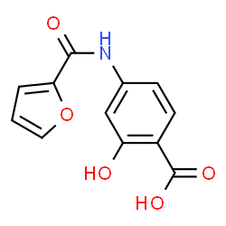 ChemSpider 2D Image | 4-(2-Furoylamino)-2-hydroxybenzoic acid | C12H9NO5