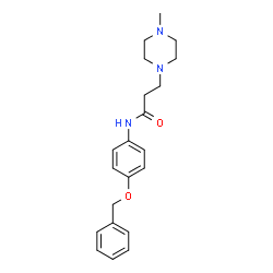 ChemSpider 2D Image | N-[4-(Benzyloxy)phenyl]-3-(4-methyl-1-piperazinyl)propanamide | C21H27N3O2