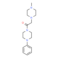 ChemSpider 2D Image | 1-[(4-Methyl-1-piperazinyl)acetyl]-4-phenylpiperazine | C17H26N4O