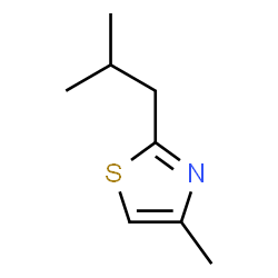 ChemSpider 2D Image | 2-Isobutyl-4-methyl-1,3-thiazole | C8H13NS