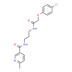 ChemSpider 2D Image | N-(3-{[(4-Chlorophenoxy)acetyl]amino}propyl)-6-methylnicotinamide | C18H20ClN3O3
