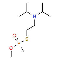 ChemSpider 2D Image | S-[2-(Diisopropylamino)ethyl] O-methyl methylphosphonothioate | C10H24NO2PS