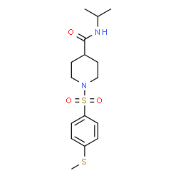 ChemSpider 2D Image | N-Isopropyl-1-{[4-(methylsulfanyl)phenyl]sulfonyl}-4-piperidinecarboxamide | C16H24N2O3S2