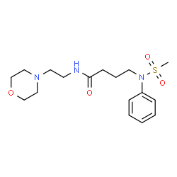 ChemSpider 2D Image | 4-[(Methylsulfonyl)(phenyl)amino]-N-[2-(4-morpholinyl)ethyl]butanamide | C17H27N3O4S
