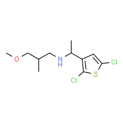 ChemSpider 2D Image | N-[1-(2,5-Dichloro-3-thienyl)ethyl]-3-methoxy-2-methyl-1-propanamine | C11H17Cl2NOS