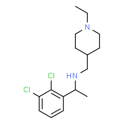 ChemSpider 2D Image | 1-(2,3-Dichlorophenyl)-N-[(1-ethyl-4-piperidinyl)methyl]ethanamine | C16H24Cl2N2