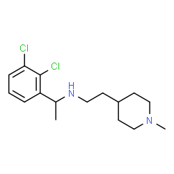ChemSpider 2D Image | 1-(2,3-Dichlorophenyl)-N-[2-(1-methyl-4-piperidinyl)ethyl]ethanamine | C16H24Cl2N2