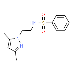 ChemSpider 2D Image | N-[2-(3,5-Dimethyl-pyrazol-1-yl)-ethyl]-benzenesulfonamide | C13H17N3O2S