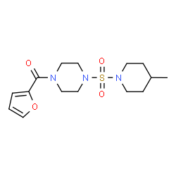 ChemSpider 2D Image | 2-Furyl{4-[(4-methyl-1-piperidinyl)sulfonyl]-1-piperazinyl}methanone | C15H23N3O4S
