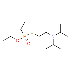 ChemSpider 2D Image | S-[2-(Diisopropylamino)ethyl] O-ethyl ethylphosphonothioate | C12H28NO2PS