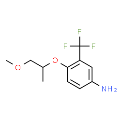 ChemSpider 2D Image | 4-[(1-Methoxy-2-propanyl)oxy]-3-(trifluoromethyl)aniline | C11H14F3NO2