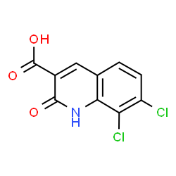 ChemSpider 2D Image | 7,8-Dichloro-2-oxo-1,2-dihydro-3-quinolinecarboxylic acid | C10H5Cl2NO3
