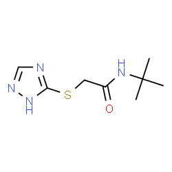ChemSpider 2D Image | acetamide, N-(1,1-dimethylethyl)-2-(4H-1,2,4-triazol-3-ylthio)- | C8H14N4OS