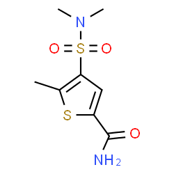 ChemSpider 2D Image | 4-(Dimethylsulfamoyl)-5-methyl-2-thiophenecarboxamide | C8H12N2O3S2