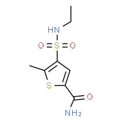 ChemSpider 2D Image | 4-(Ethylsulfamoyl)-5-methyl-2-thiophenecarboxamide | C8H12N2O3S2