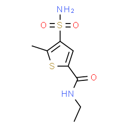 ChemSpider 2D Image | N-Ethyl-5-methyl-4-sulfamoyl-2-thiophenecarboxamide | C8H12N2O3S2