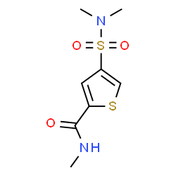 ChemSpider 2D Image | 4-(Dimethylsulfamoyl)-N-methyl-2-thiophenecarboxamide | C8H12N2O3S2