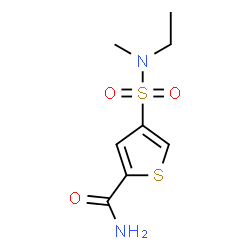 ChemSpider 2D Image | 4-[Ethyl(methyl)sulfamoyl]-2-thiophenecarboxamide | C8H12N2O3S2