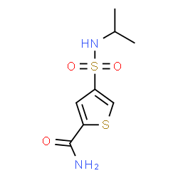 ChemSpider 2D Image | 4-(Isopropylsulfamoyl)-2-thiophenecarboxamide | C8H12N2O3S2